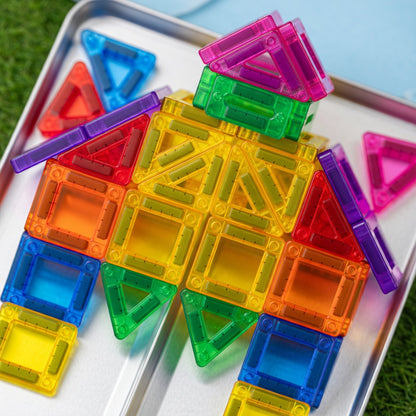 Magnetic Tiles Travel Set - Portable Building Blocks