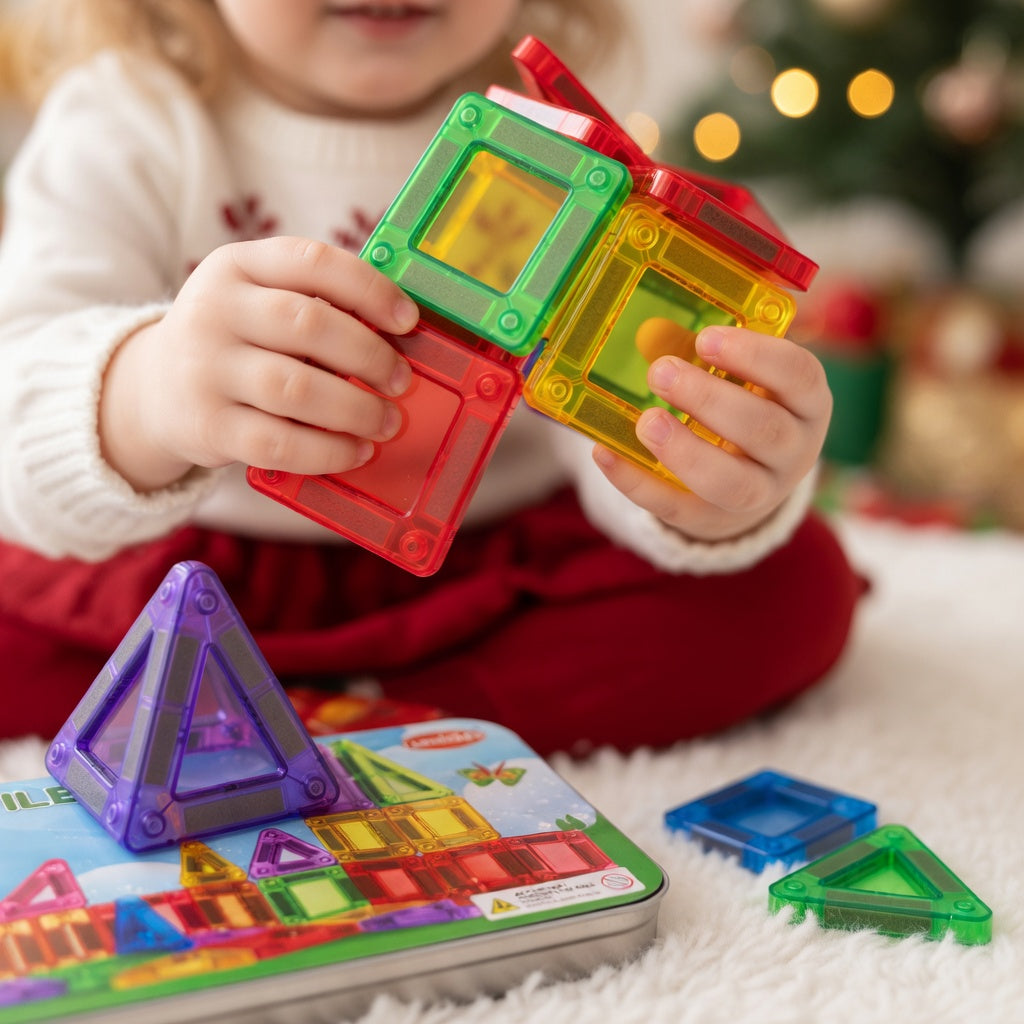 Magnetic Tiles Travel Set - Portable Building Blocks